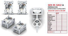 1.00 CT Emerald-cut Diamond Solitaire Stud Earrings