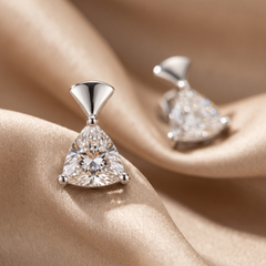 0.80 CT Trillion-cut Diamond Stud Earrings