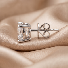 1.00 CT Round Diamond Solitaire Stud Earrings