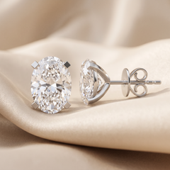 2.00 CT Oval Diamond Solitaire Stud Earrings