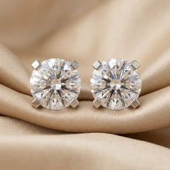 4.00 CT Round Diamond Martini Stud Earrings
