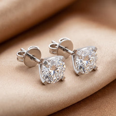 4.00 CT Round Diamond Martini Stud Earrings