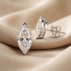4.00 CT Marquise Diamond Stud Earrings