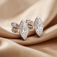 2.00 CT Marquise Diamond Stud Earrings