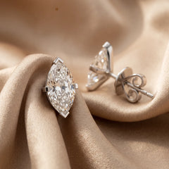 2.00 CT Marquise Diamond Stud Earrings