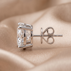 8.00 CT Round Diamond Solitaire Stud Earrings