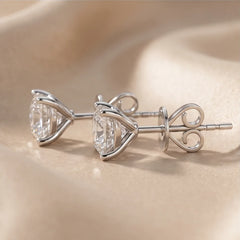 1 CT Cushion Diamond Solitaire Stud Earrings