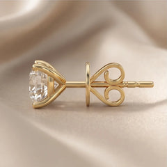 3 CT Cushion Diamond Stud Earrings