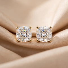 1.00 CT Cushion Diamond Stud Earrings