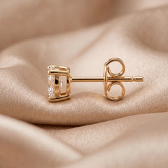 1.00 CT Oval Diamond Four Prong Stud Earrings