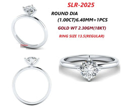 1 CT Round Solitaire Ring