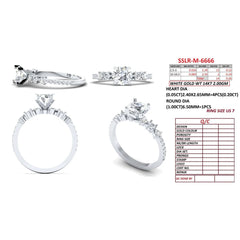 1.46 CT Round & Heart Diamond Ring