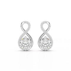 2.2 CT Lab Diamond Round Cut Earrings