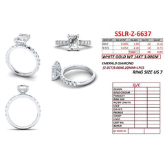 2.89 CT Emerald-cut Diamond Pavé Ring