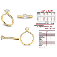 1.64 CT Round Diamond Pavé Ring