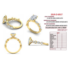 2.26 CT Oval Side Diamond Ring