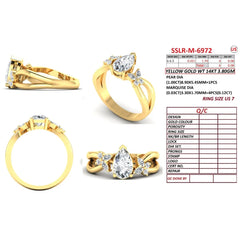1.20 CT Pear Side Diamond Ring
