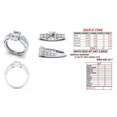 2.61 CT Emerald-Cut Diamond Channel Ring