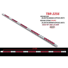 8.80 CT Round Diamond & Ruby Tennis Bracelet