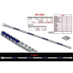 5.94 CT Round Diamond & Sapphire Tennis Bracelet