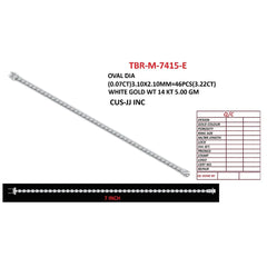 3.22 CT Oval Cut Diamond Tennis Bracelet