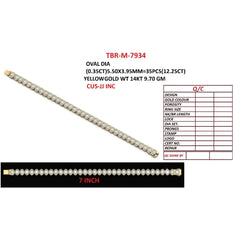 12.25 CT Oval Cut Diamond Bezel Tennis Bracelet