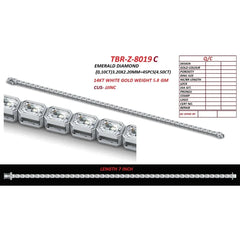 4.50 CT Emerald Cut Diamond Bezel Tennis Bracelet