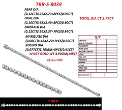3.77 CT Multi Shape Diamond Bezel Tennis Bracelet