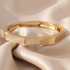 1.54 CT Diamond Pavé Panel Octagonal Bangle