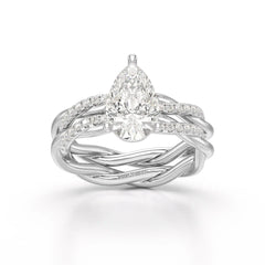 2.2 CT Pear Shape Lab Diamond Ring