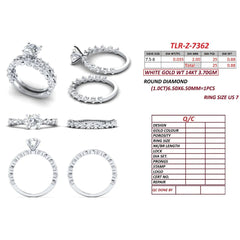1.88 CT Round Diamond Pavé Twin Ring