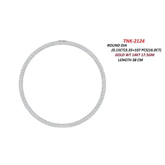 16.00 CT Round Diamond Tennis Necklace