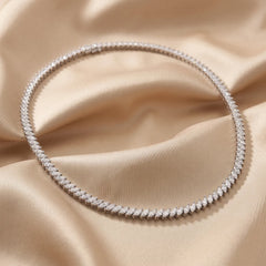 11.20 CT Marquise Diamond Tennis Necklace