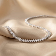 11.20 CT Marquise Diamond Tennis Necklace