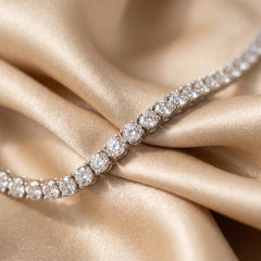13.40 CT Round Diamond Tennis Necklace