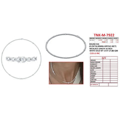 11.66 CT Round Cut Diamond Train Stop Tennis Necklace