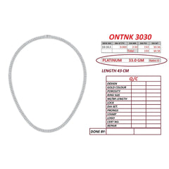 10.56 CT Round Diamond Platinum Tennis Necklace