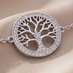 0.24 CT Diamond Tree of Life Chain Bracelet