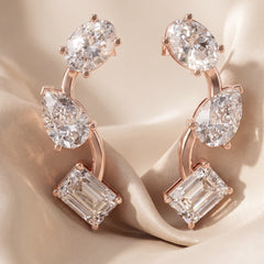 3.40 CT Multi Shape Diamond Earrings