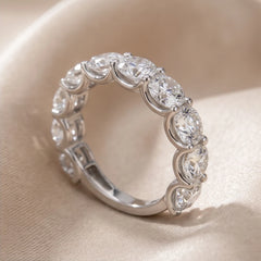5 CT Round Diamond Half Eternity Ring