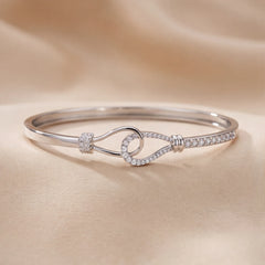 0.66 CT Diamond Looped Knot Bangle