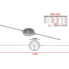0.24 CT Diamond Tree of Life Chain Bracelet
