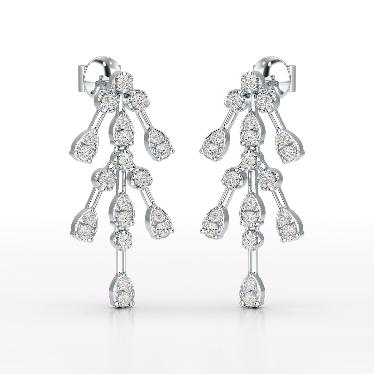 0.46 CT Lab Diamond Dangle Earring - Jama Jewels 