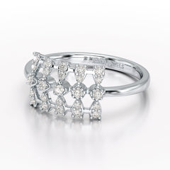 0.27 CT Round Shape Lab Grown Diamond Wedding Ring - Jama Jewels 