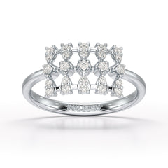 0.27 CT Round Shape Lab Grown Diamond Wedding Ring - Jama Jewels 
