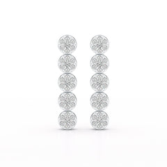 1.92 CT Diamond Designed Wedding Earrings - Jama Jewels 
