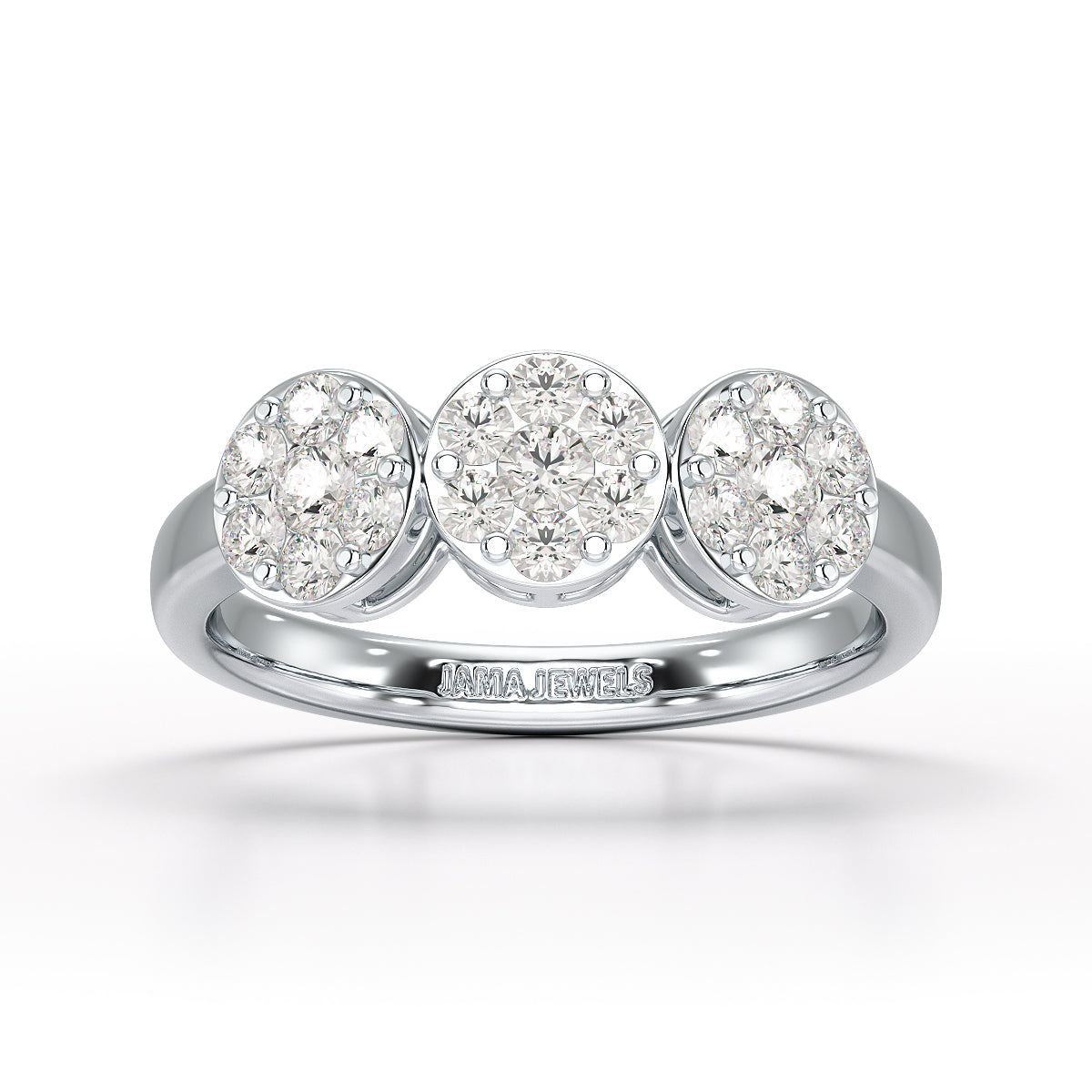 0.57 CT Lab Grown Round Shape Simple Wedding Ring - Jama Jewels 