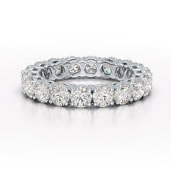 3.69 CT Full Classic Round Cut Lab Diamonds Engagement Ring - Jama Jewels 