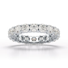 3.69 CT Full Classic Round Cut Lab Diamonds Engagement Ring - Jama Jewels 