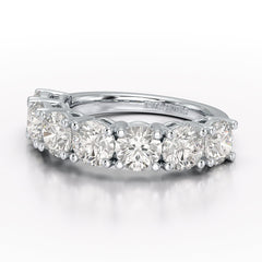 3.6 CT Half Classic Round Lab Diamonds Engagement Ring - Jama Jewels 